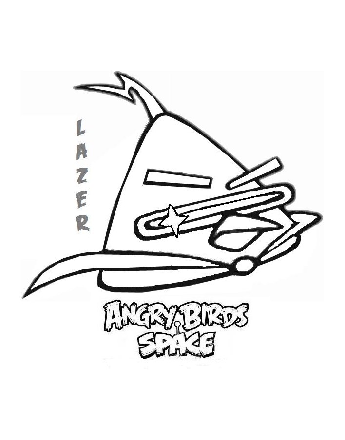 Nice simple Angry birds coloring pages for kids