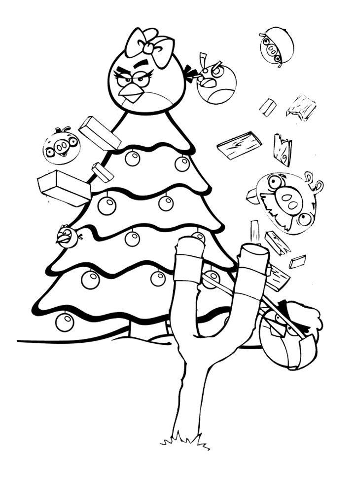 Angry birds coloring page for kids
