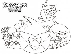 Image of Angry birds to print and color