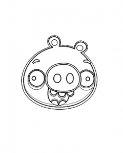 Angry birds coloring page for kids
