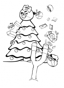 Angry birds coloring page for kids