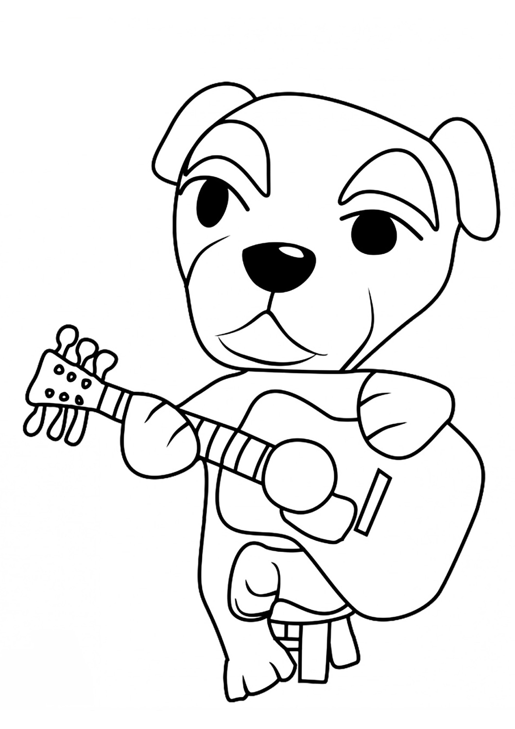 Funny Animal Crossing coloring page for kids