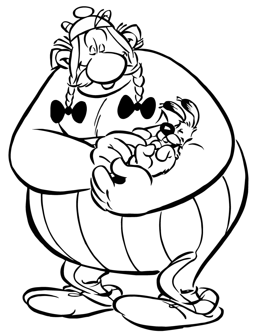 Free coloring pages of Obelix