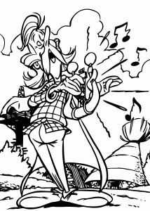 Asterix coloring page to print for kids