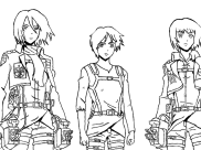 Printable Attack On Titan coloring sheets for Kids
