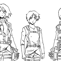 Printable Attack On Titan coloring sheets for Kids