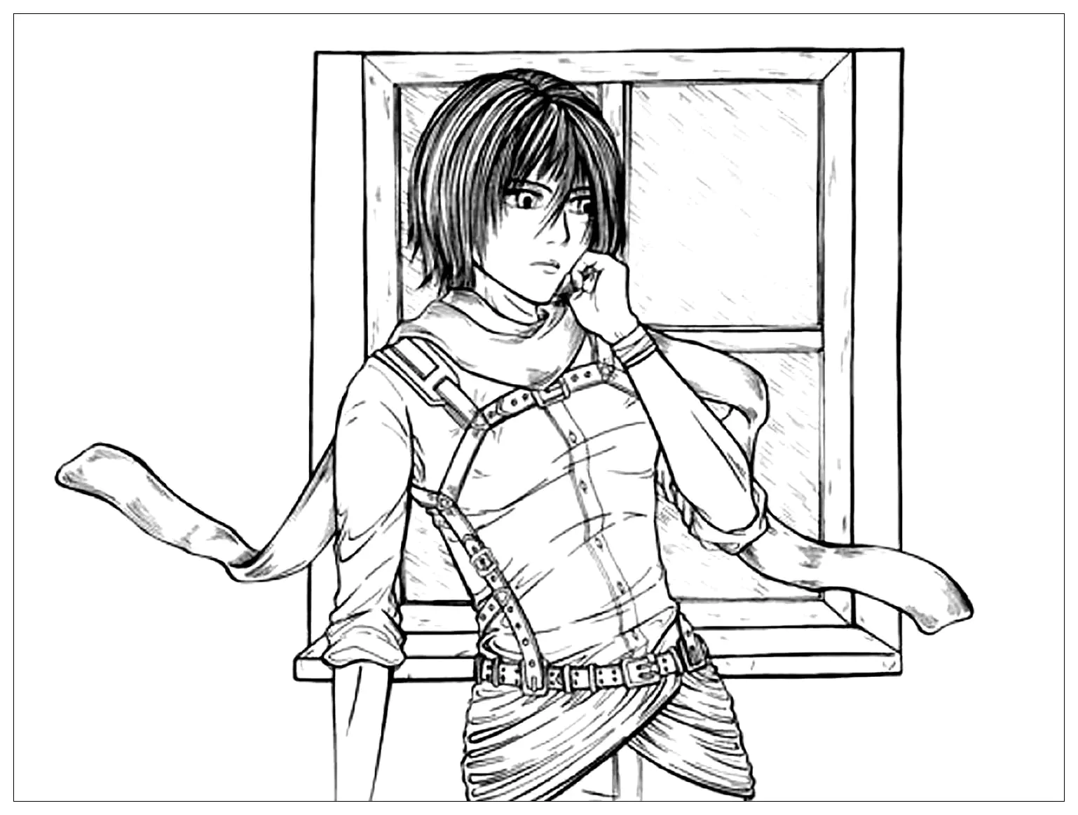 Free printable drawing of Attack of the Titans to color (Attack On Titan)