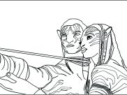 Printable Avatar coloring sheets for Kids