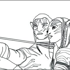 Printable Avatar coloring sheets for Kids