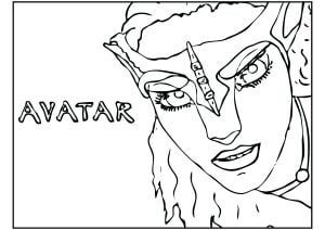 Neytiri (Avatar Coloring Page)