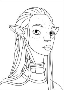 Neytiri (coloriage simple)