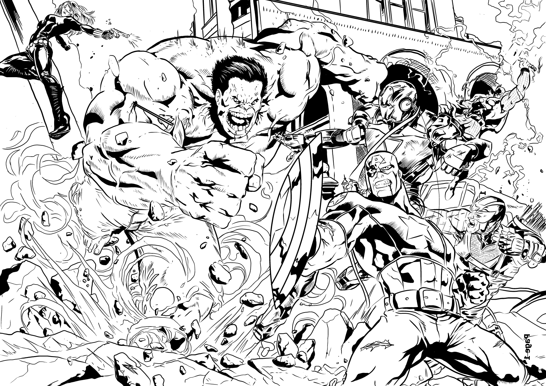 Avengers to print for free - Avengers Kids Coloring Pages