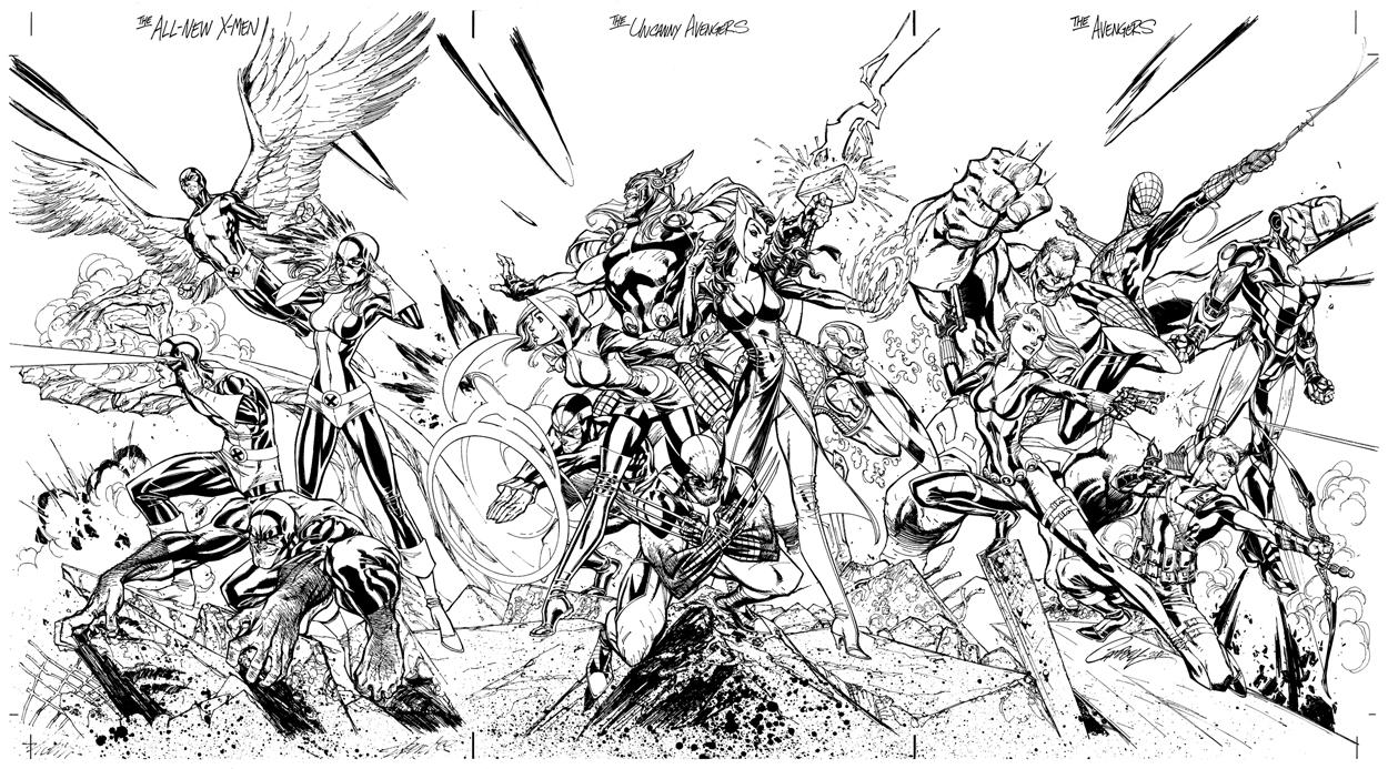 Avengers image to print and color