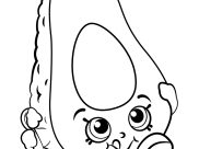 Printable Avocado coloring sheets for Kids