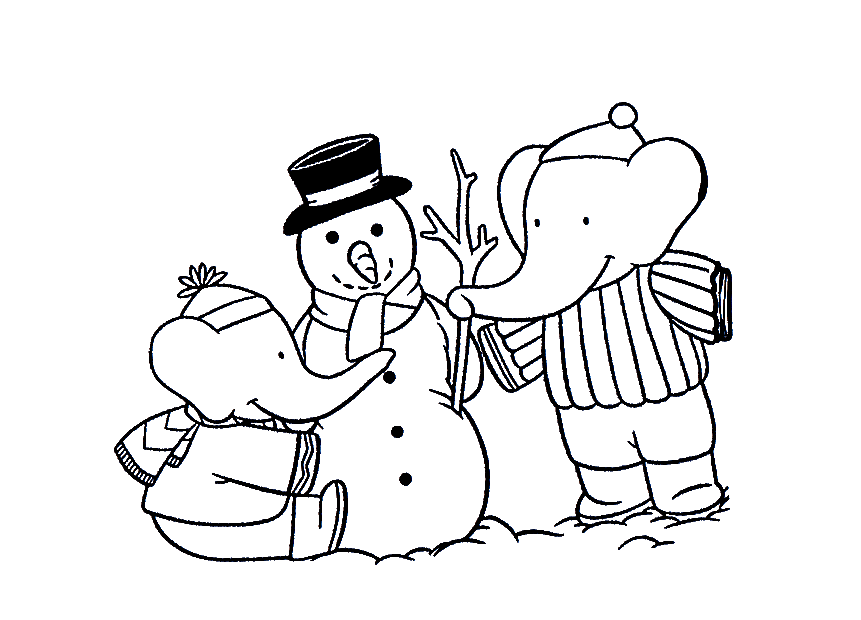 They made a snowman!