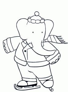 Image of Babar to download and color