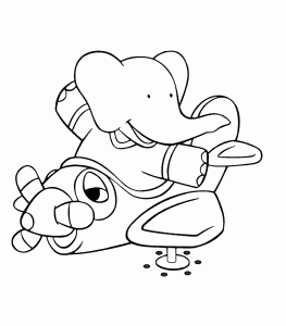 Free Babar coloring pages to color