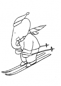 Babar coloring pages for children