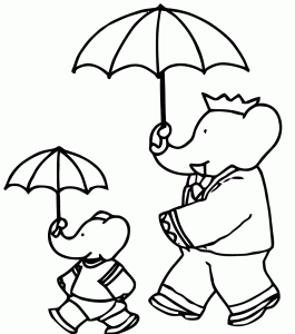 Babar coloring pages for children