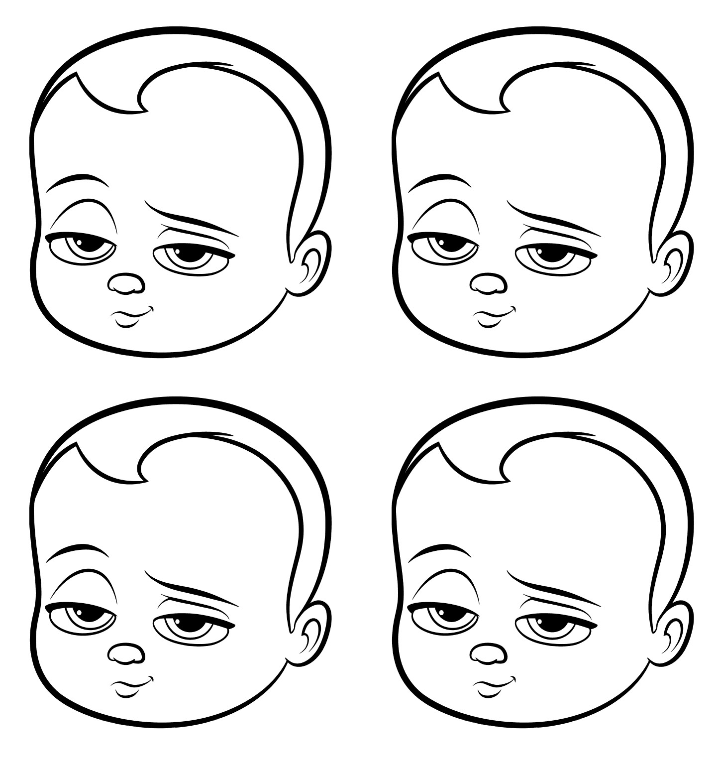 Baby Boss coloring pages to print for kids