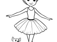 Printable Ballerinas coloring sheets for Kids