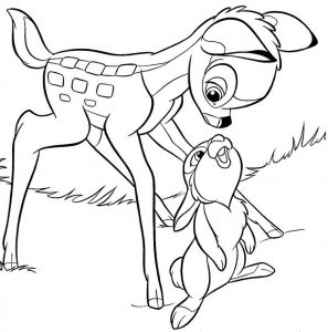 Coloring page bambi for children