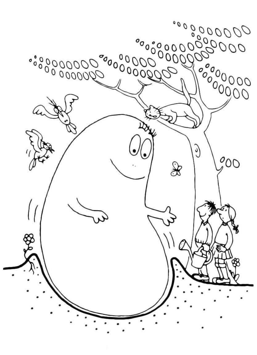 Fun Barbapapas coloring pages to print and color