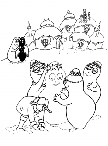 Coloring page barbapapas to color for children