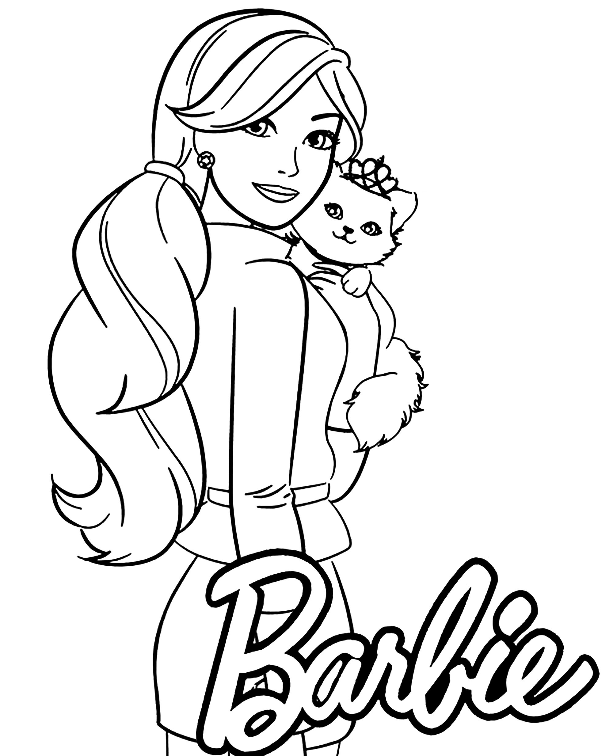 Barbie para colorir  Barbie coloring pages, Barbie drawing, Barbie coloring