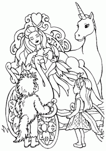 Coloring page barbie free to color for kids
