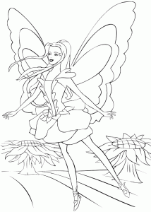 Coloring page barbie to color for children