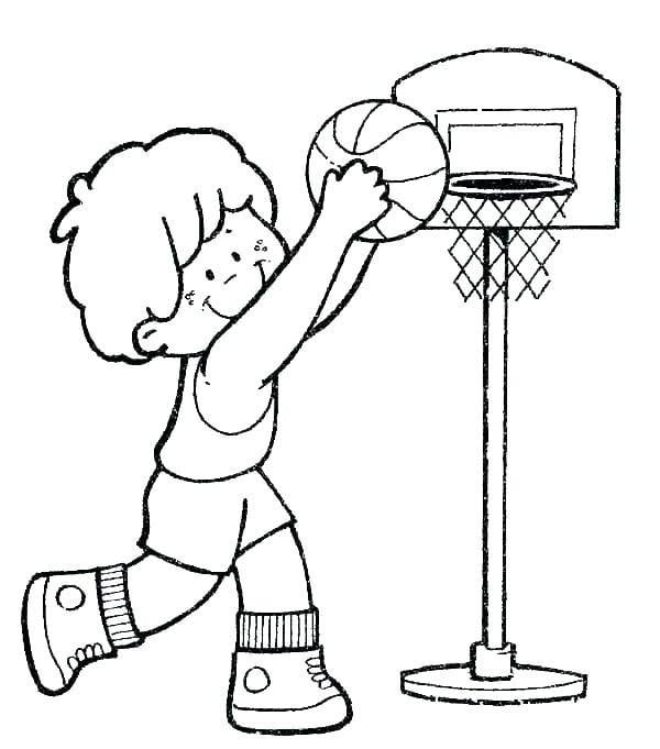 Fun basketball coloring pages to print and color