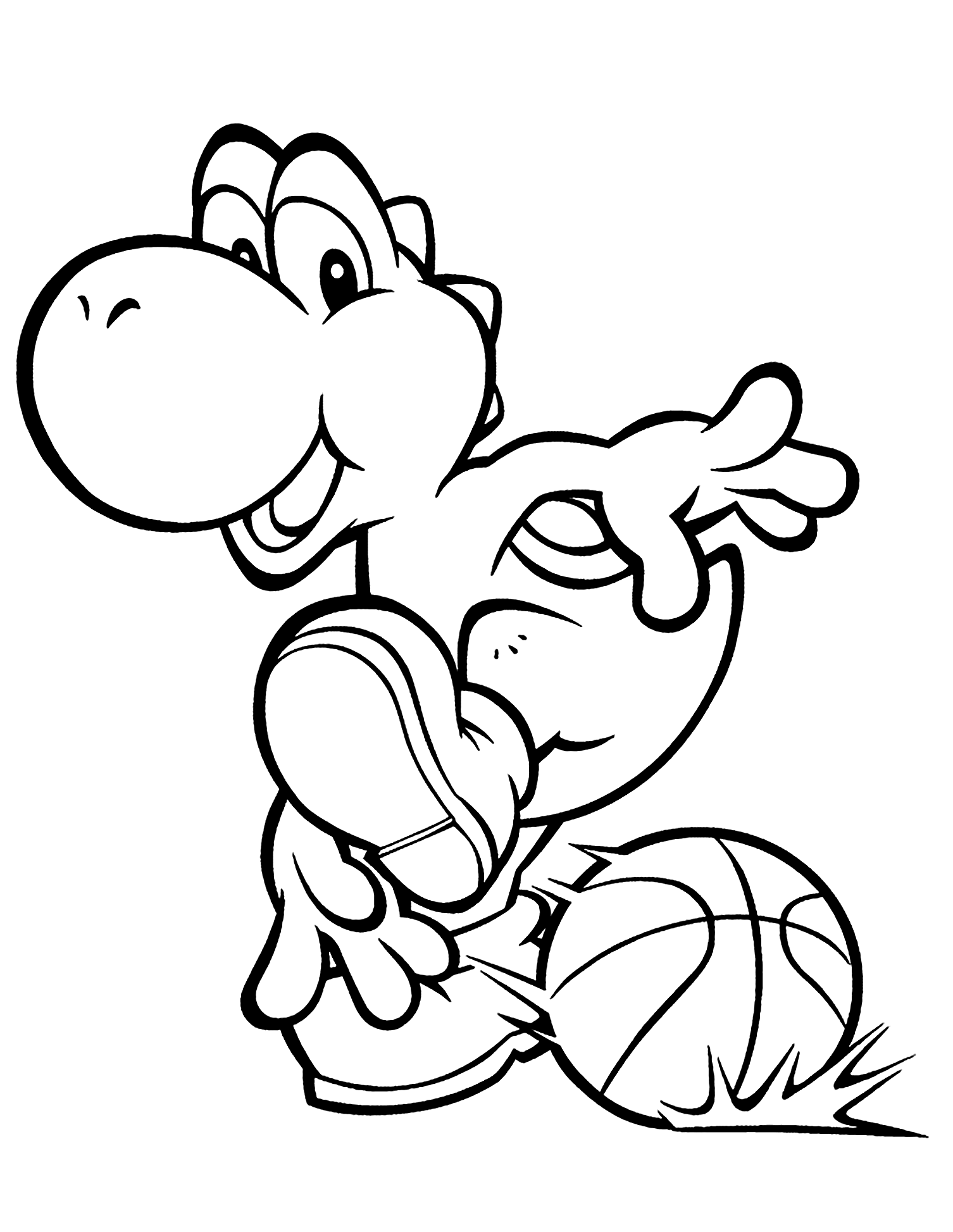 Easy basketball coloring pages for kids
