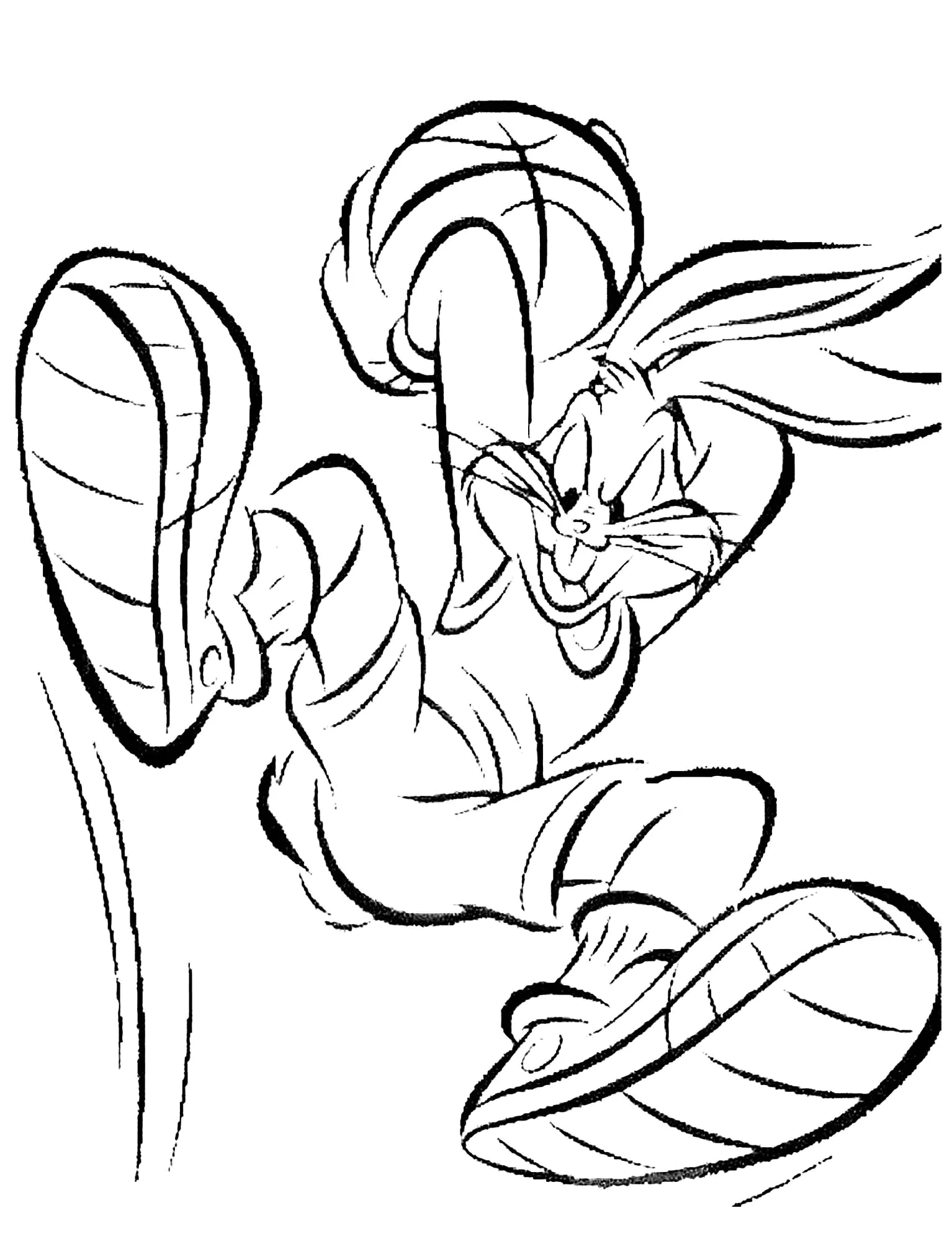 Basketball coloring page for kids