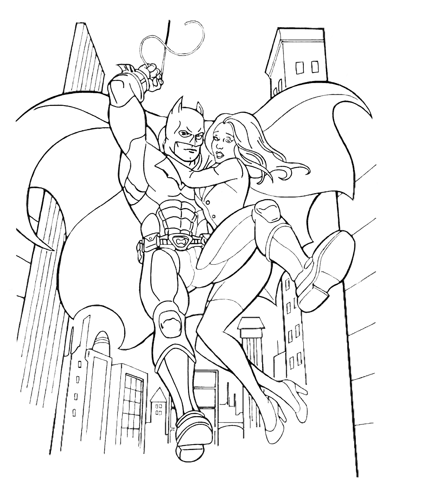 Batman coloring pages for kids - Batman Kids Coloring Pages