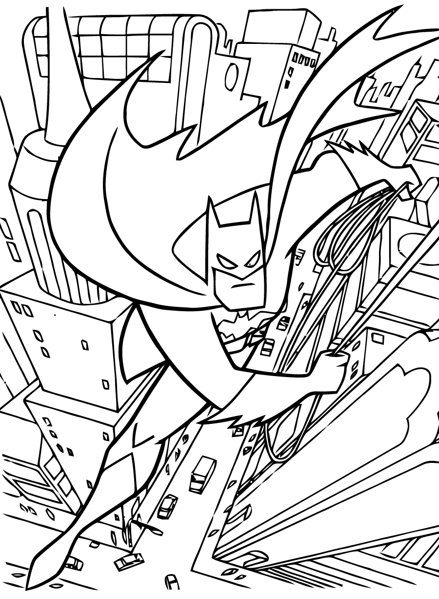 batman car coloring pages