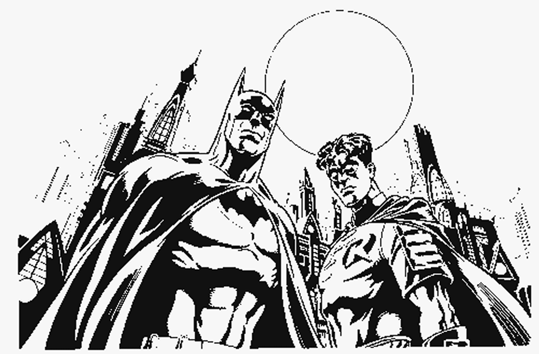 Batman and his accomplice Robin ready for battle