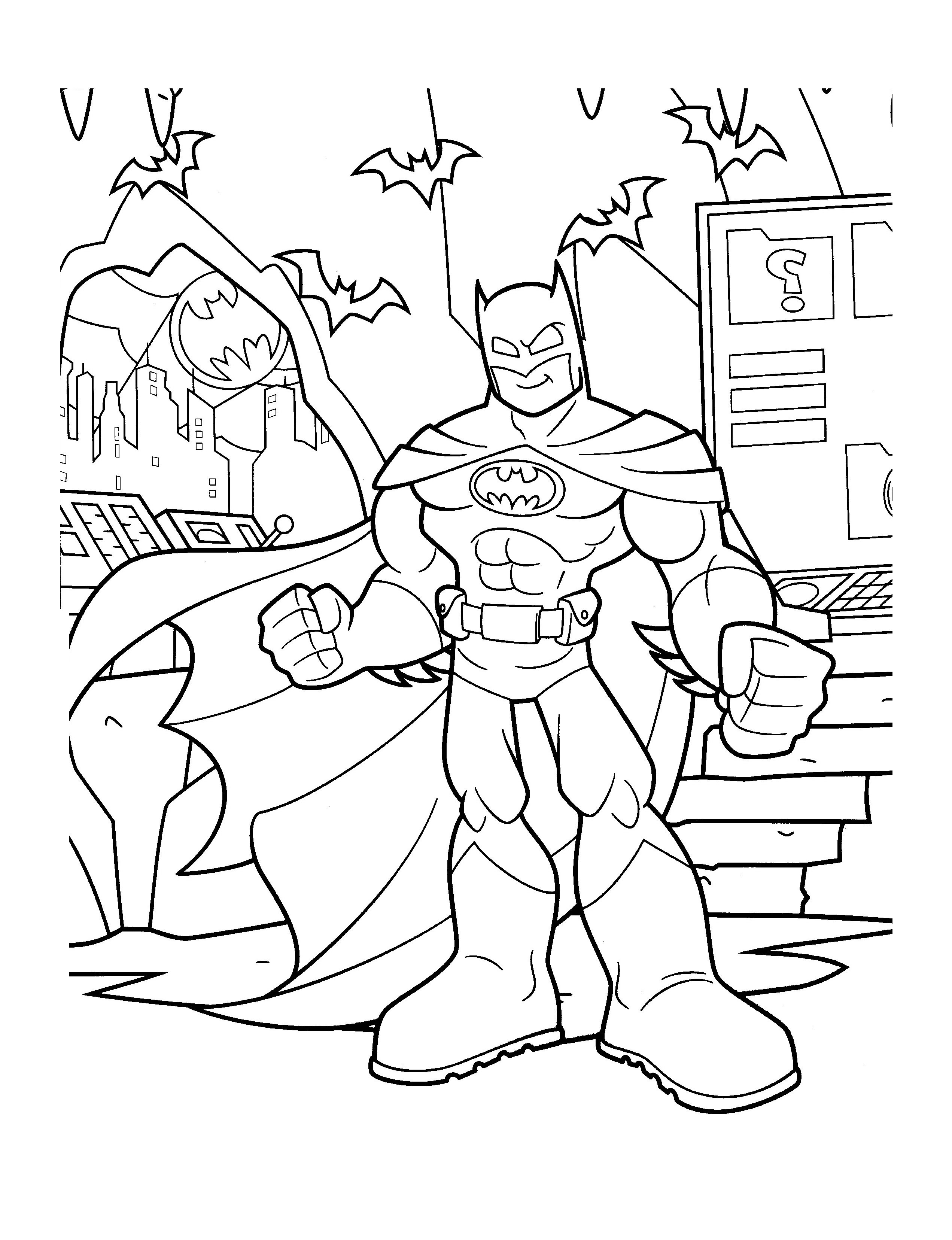 Batman to print for free Batman Kids Coloring Pages