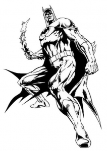 Coloring page batman free to color for children