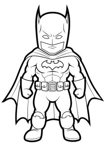Batman : easy coloring page