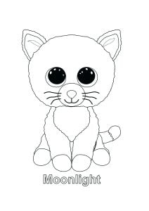 Moonlight (cat) (Beanie Boo Coloring Page)