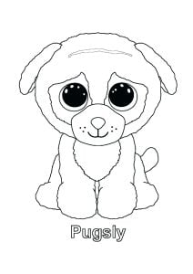 Pugsly (dog) (Beanie Boo Coloring Page)