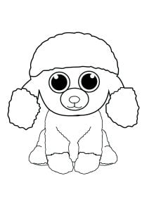 Little sheep Beanie Boo (Coloring Page)
