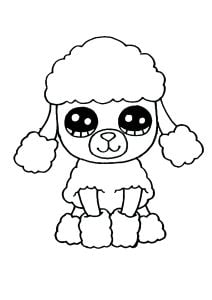 Little sheep (girl) Beanie Boo (Coloring Page)