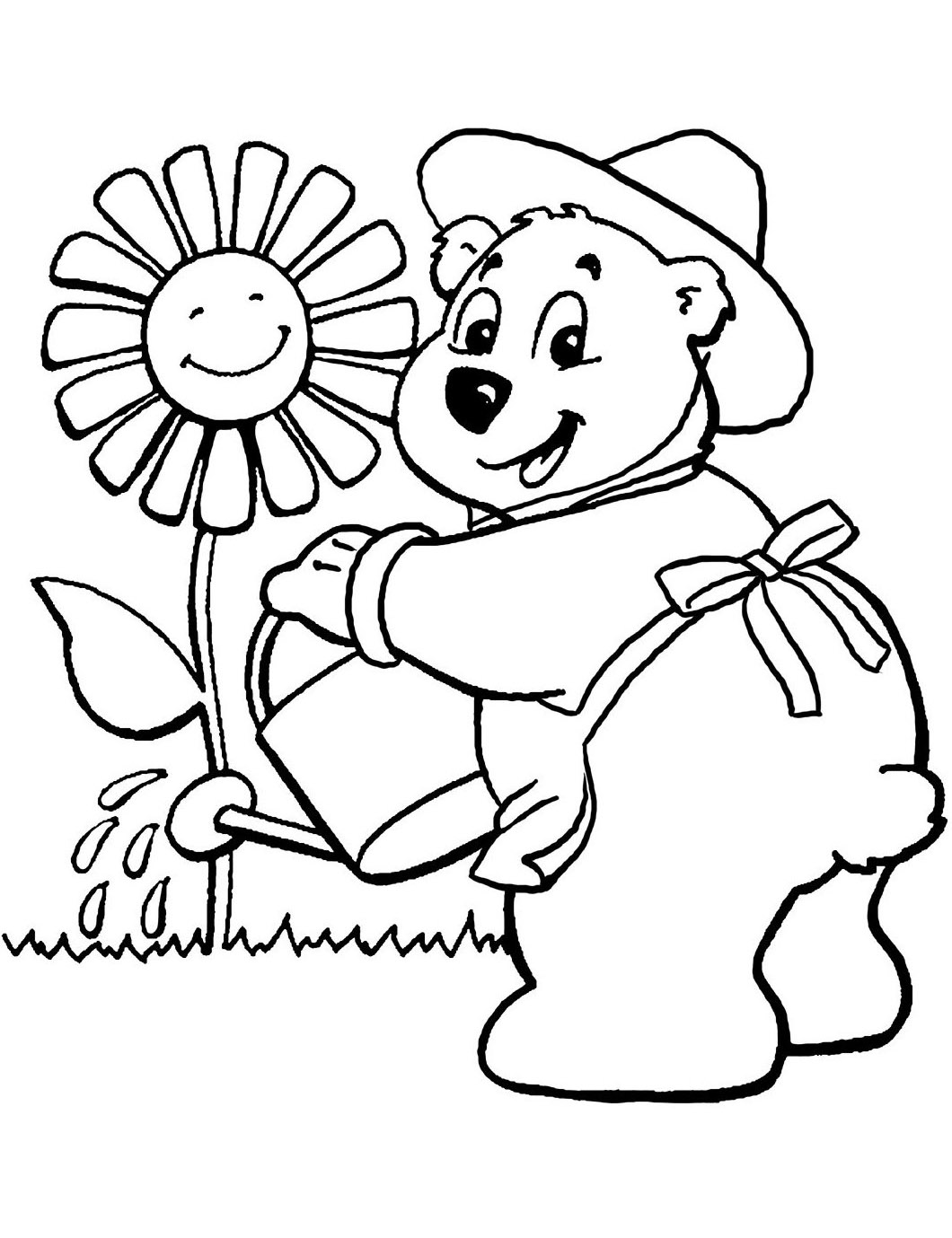 Bears free to color for kids - Bears Kids Coloring Pages