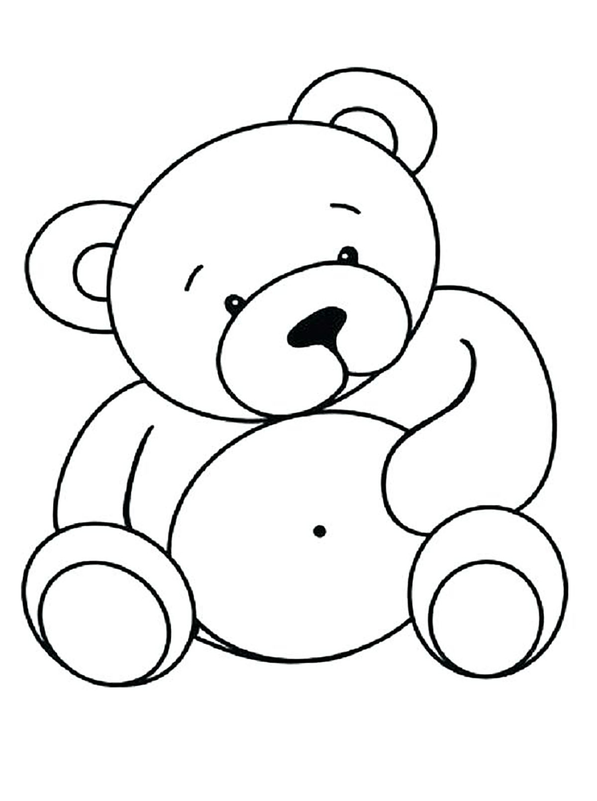 Big-bellied bear - Bears Kids Coloring Pages