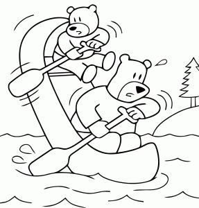Coloring page bears to color for children