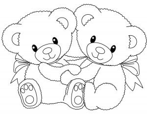 Coloring page bears for children
