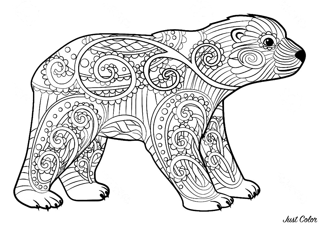 100  Bear Coloring Pages Colored Best