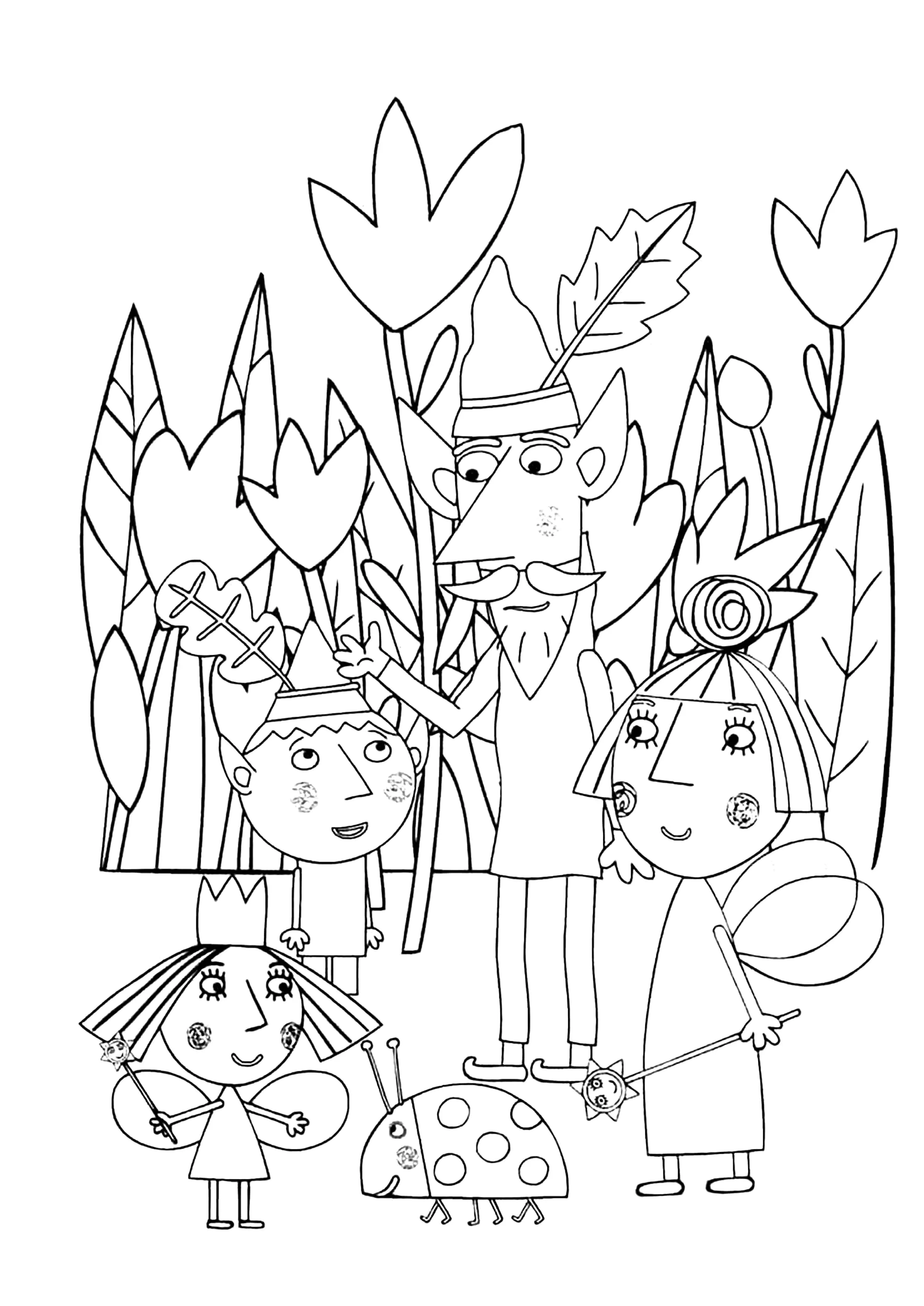 The Whole Family Ben And Holly s Little Kingdom Coloring Pages The Whole Family Ben And Holly s Little Kingdom Coloring Pages